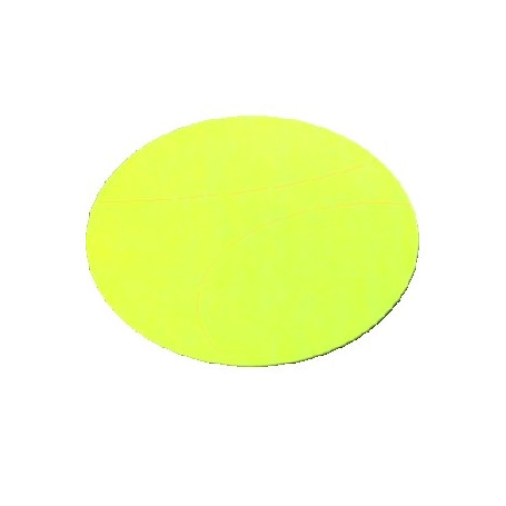 37x28 mm Rotolo etichetta ovale FLUORESCENTE giallo f.26 da 500 pz