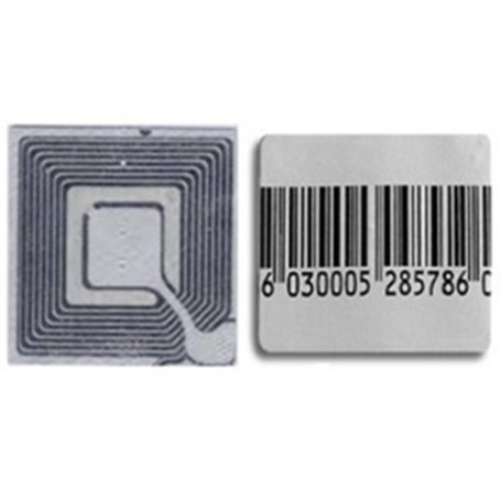 Etichetta adesiva mm 25x25 disattivabile "Ep" per antitaccheggio radiofrequenza