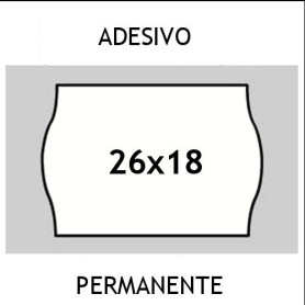 Etichette 26x18 PRIX BIANCO adesivo Permanente per prezzatrici