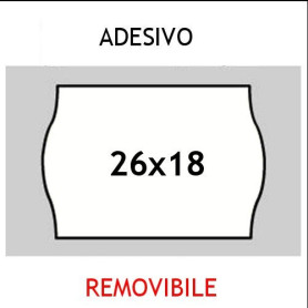 Etichette 26x18 PRIX BIANCO adesivo Removibile per prezzatrici