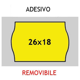 Etichette 26x18 Prix GIALLO adesivo Removibile per prezzatrici