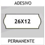 Etichette 26x12 BIANCO adesivo Permanente per prezzatrice