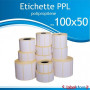 100x50 mm Rotolo etichette adesive  PPL bianco da 1000 pz 