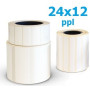 24x12 mm etichette adesive  PPL BIANCO da 3000 pz 