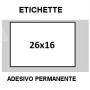 Etichette 26x16 BIANCO RETTANGOLARE adesivo Permanente per prezzatrice