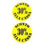 Etichette rotonde diametro 35 mm giallo con stampa 30% sconto