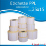 Rotolo etichette adesive mm 35x15 PPL BIANCO