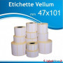 47x101 mm Etichette VELLUM trasferimento termico rotolo adesive neutre 500 pz