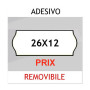Etichette per prezzatrici 26x12 Prix BIANCO sagomato adesivo Removibile