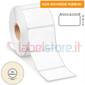 58x53 mm Rotolo etichette TERMICHE adesive bianche stampabili 1000 pz