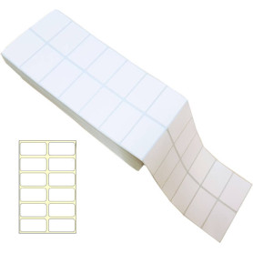 Etichetta 50x32 mm doppia pista carta VELLUM adesiva a pacchetto stampabile a trasferimento termico