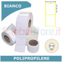80x90 mm Etichette polipropilene PPL BIANCO lucido in rotolo stampabile a trasferimento termico