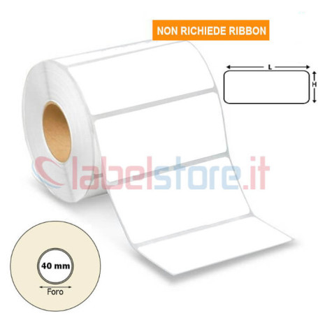 100x35 mm etichette TERMICHE adesive bianche in bobina stampabili termico diretto