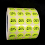 Etichette tonde diametro 15mm fluorescente giallo con stampa -20% 500 pz