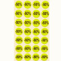 Etichette tonde diametro 15mm fluorescente giallo con stampa -50%