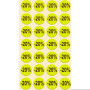 Etichette tonde diametro 15mm fluorescente giallo con stampa -20%