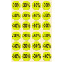 Etichette tonde diametro 15mm fluorescente giallo con stampa -30%