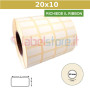 20x10 mm Etichetta carta VELLUM adesiva in bobina stampabile a trasferimento termico 10000 pz