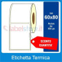 60x80 mm Etichette TERMICHE adesive bianco stampabili termico diretto 800 pz