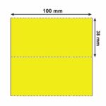 Etichetta 100x38 mm Cartoncino Termico diretto Giallo per frontalini e cartellini