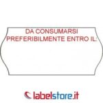 Etichette per prezzatrice 26x12 BIANCO adesivo permanente stampa 1 colore