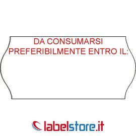 Etichette per prezzatrice 26x12 BIANCO adesivo permanente stampa 1 colore