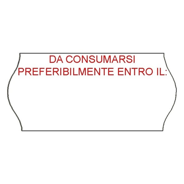 Etichette per prezzatrice 26x12 BIANCO adesivo permanente stampa 1 colore
