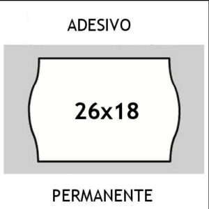 Etichette per prezzatrice 26x18 mm Prix BIANCO adesivo Permanente sagomato a onda