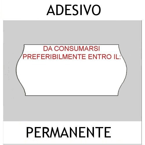 Etichette per prezzatrice 26x12 BIANCO adesivo permanente stampa 1 colore