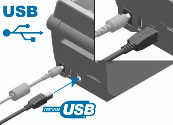 Stampante Zebra ZD410 termico diretto USB per stampa etichette termiche