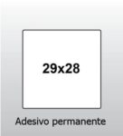 ETICHETTA 29x28 BIANCO CON ADESIVO PERMANENTE PER PREZZATRICE