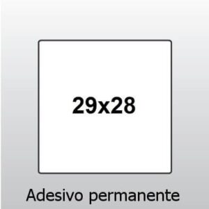 ETICHETTA 29x28 BIANCO CON ADESIVO PERMANENTE PER PREZZATRICE