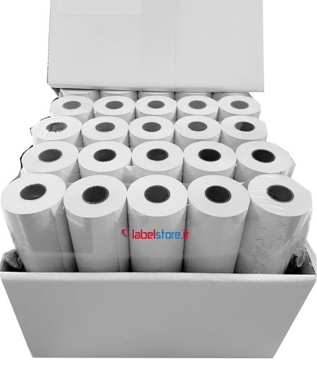 Rotoli 57x30 mt in carta termica omologata per scontrini fiscali 100 pz
