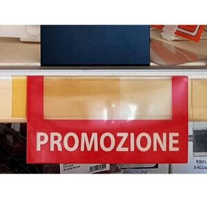Cartello Segnaprezzo in pvc per scaffale e stampa PROMOZIONE