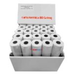 Rotolo 101mm carta termica 80gr per scontrini e fatture con stampanti portatili 50pz
