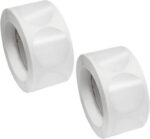 Etichette mm 38x38 TONDO a bollino Polipropilene TRASPARENTE adesive in bobina