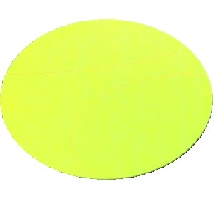 Etichetta ovale 37x28 mm GIALLO fluorescente adesive in confezione da 24 rotoli