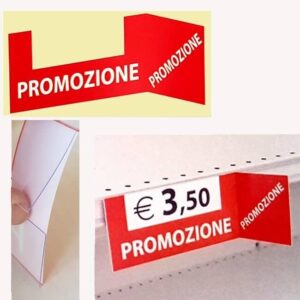 Supporto promozionale in pvc con bandiera laterale e stampa PROMOZIONE
