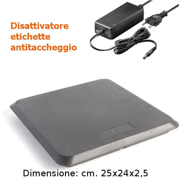 Disattivatore per etichette antitaccheggio e rilevatore di placchette rigide