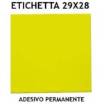 Etichetta adesive 29x28 GIALLO fluò per prezzatrice manuale, adesivo permanente