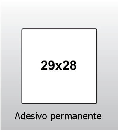 Etichetta 29x28 bianca con adesivo permanente per prezzatrice ed etichettatrice