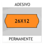 Etichette 26x12 FLUO' ARANCIO adesivo Permanente per prezzatrice