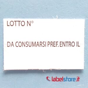 Etichette per prezzatrici 26x16 BIANCO rettangolare adesivo permanente stampata 1 colore