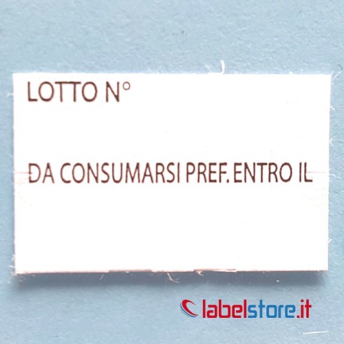 Etichette per prezzatrici 26x16 BIANCO rettangolare adesivo permanente stampata 1 colore
