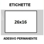 Etichette per prezzatrice 26x16 bianco RETTANGOLARE con adesivo Permanente