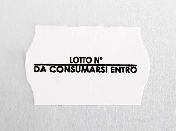 Etichette per prezzatrici 26x16 BIANCO sagomata adesivo permanente stampata 1 colore