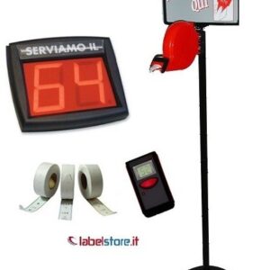 KIT ELIMINACODE completo di visore, radiocomando, chiocciola, scontrini e piantana