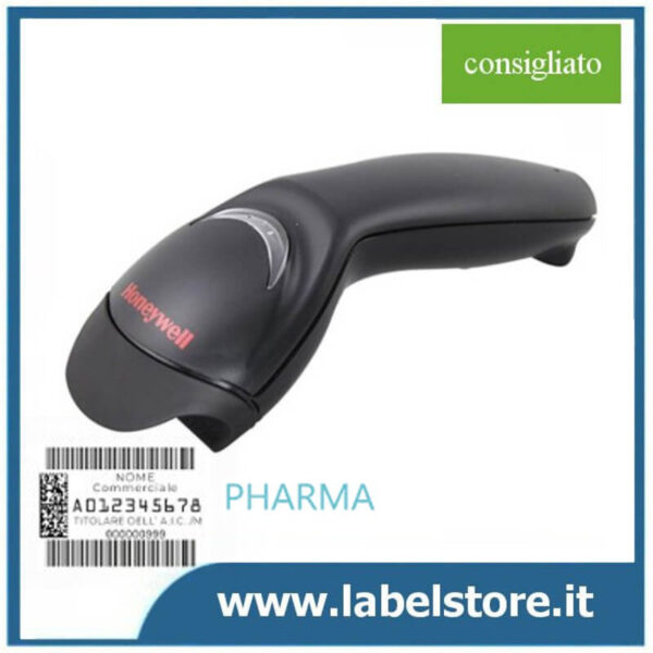 Lettore ottico Honeywell ECLIPSE per barcode FARMACIA e PARAFARMACIA Usb nero