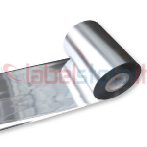 Ribbon ARGENTO 80x200 Mt RESINA per stampanti a trasferimento termico, ink out