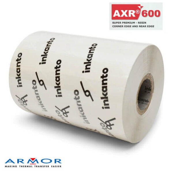 RIBBON BIANCO mm 110x300 RESINA AXR600W iNKANTO per stampa a trasferimento termico